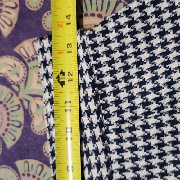 Vintage Navy & White Houndstooth Pencil Mini Skirt - Picture 5 of 7